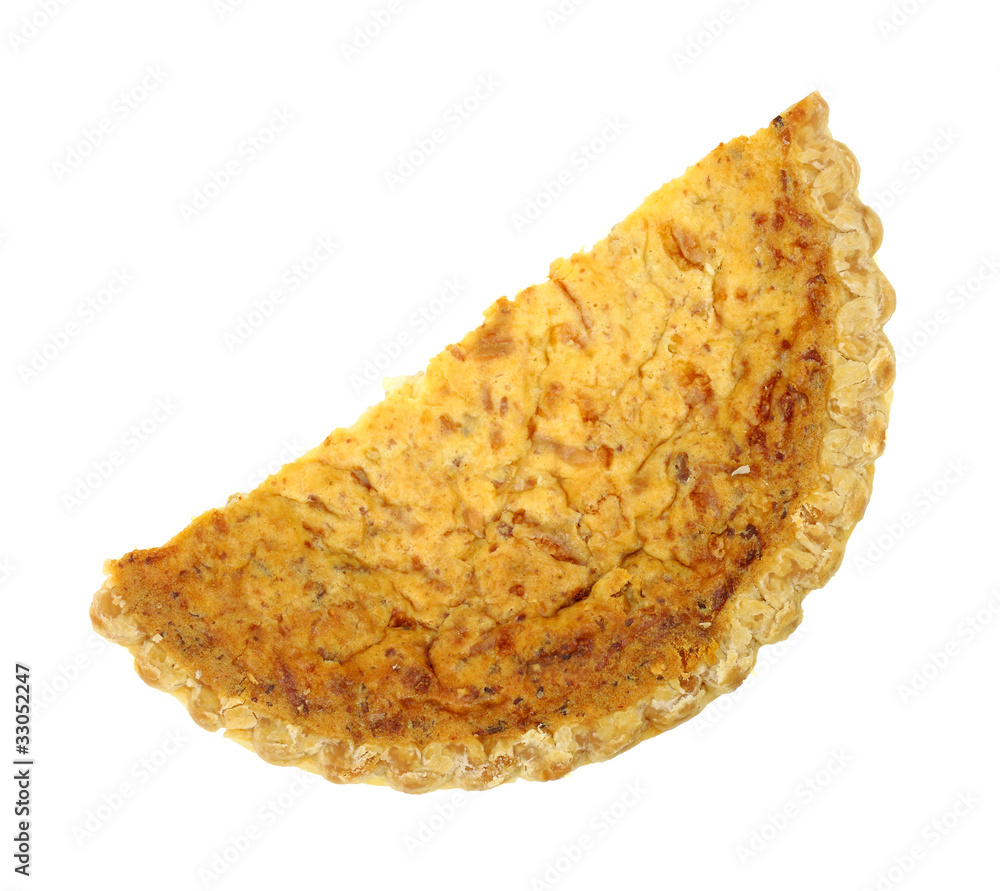 Quiche Lorraine On White Background Quiche Lorraine On White Background