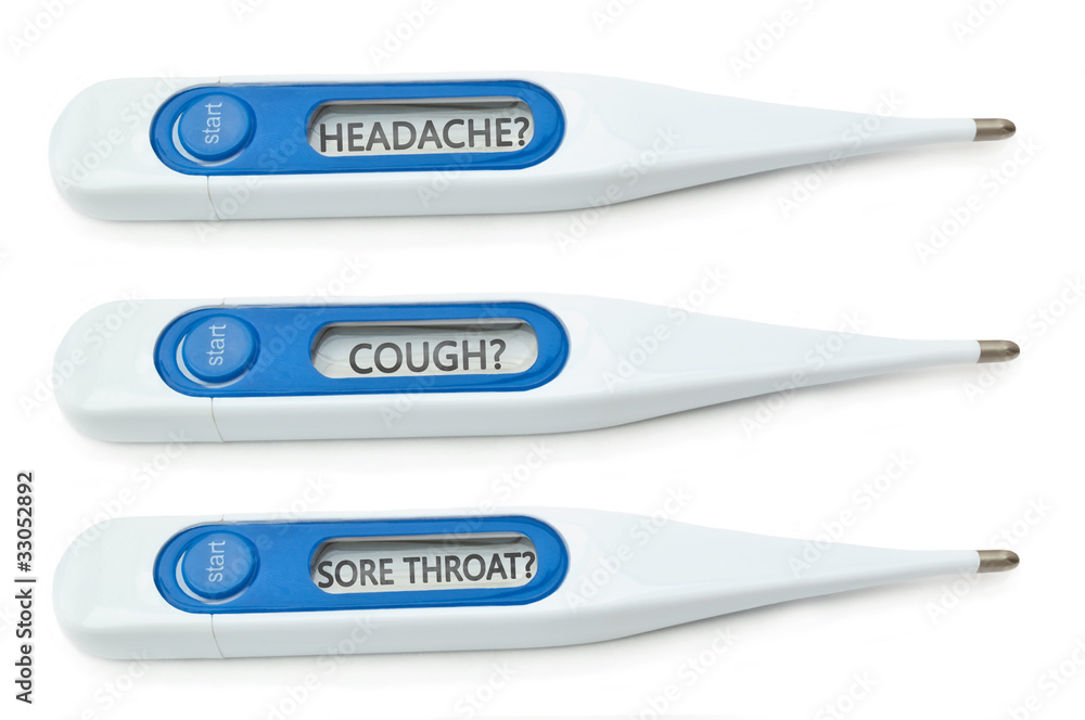 Flu symptoms concept Flu symptoms concept