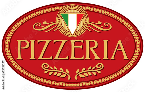 pizzeria label design