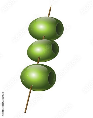 Olive infilzate su stecchino