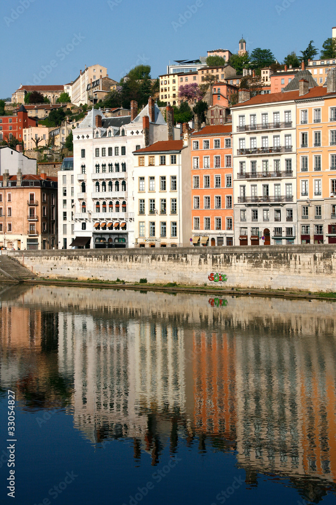 Ansicht der Altstadt von Lyon, Frankreich