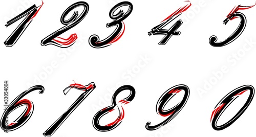 Cifre carattere inglese - English typing digits