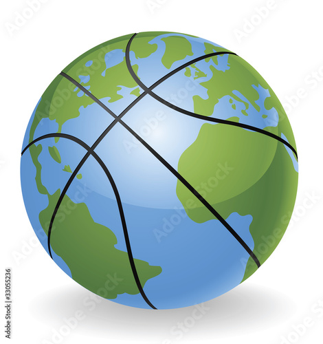 World globe basketball ball...