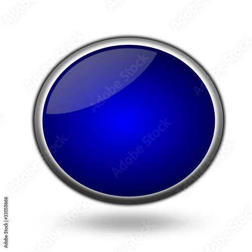 Blue glossy button