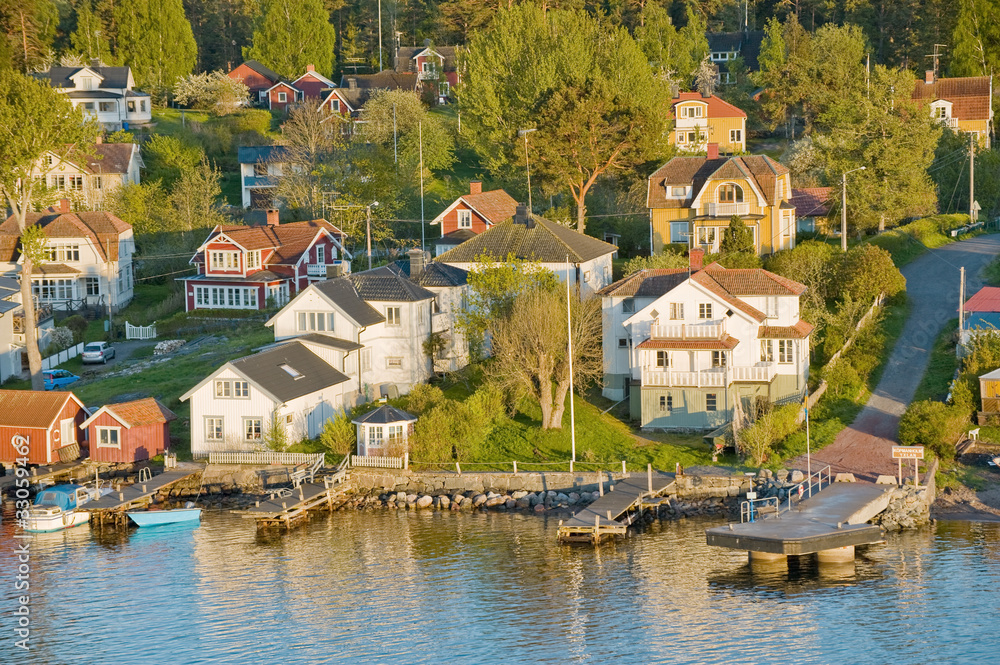 Fototapeta premium Scandinavian small harbor