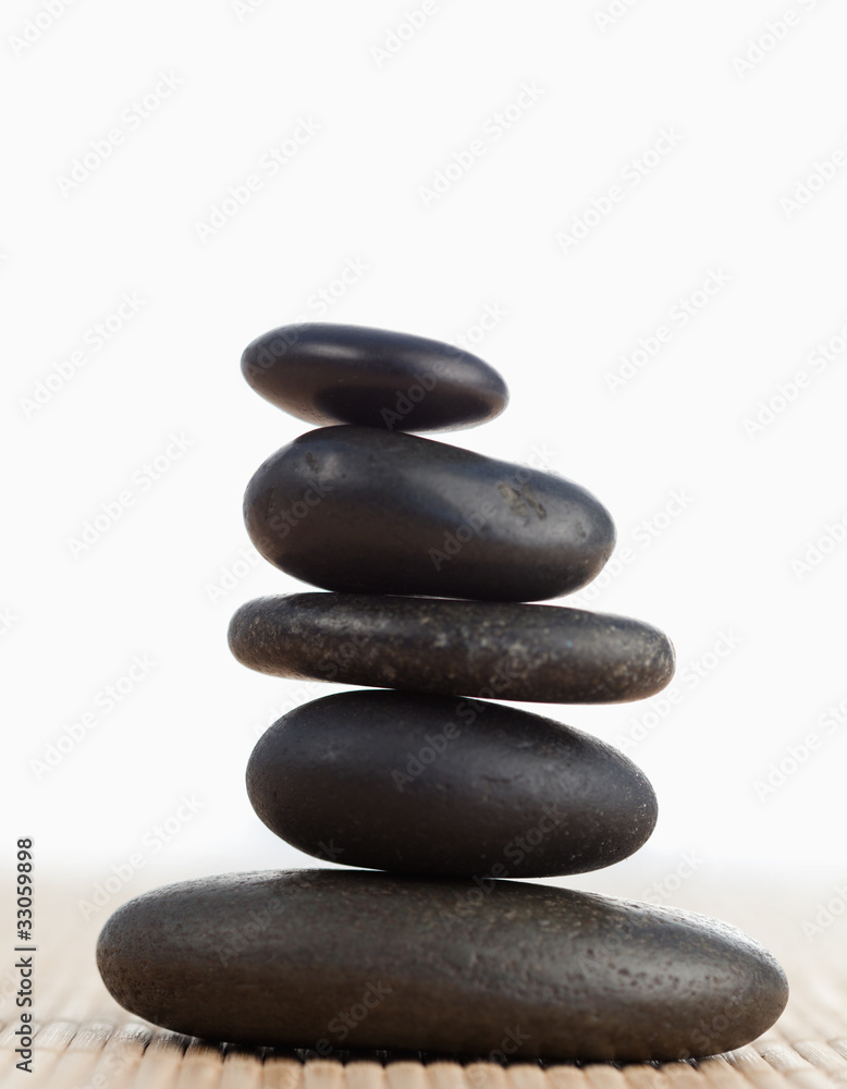 A black stones stack A black stones stack
