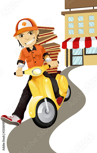 Pizza delivery man