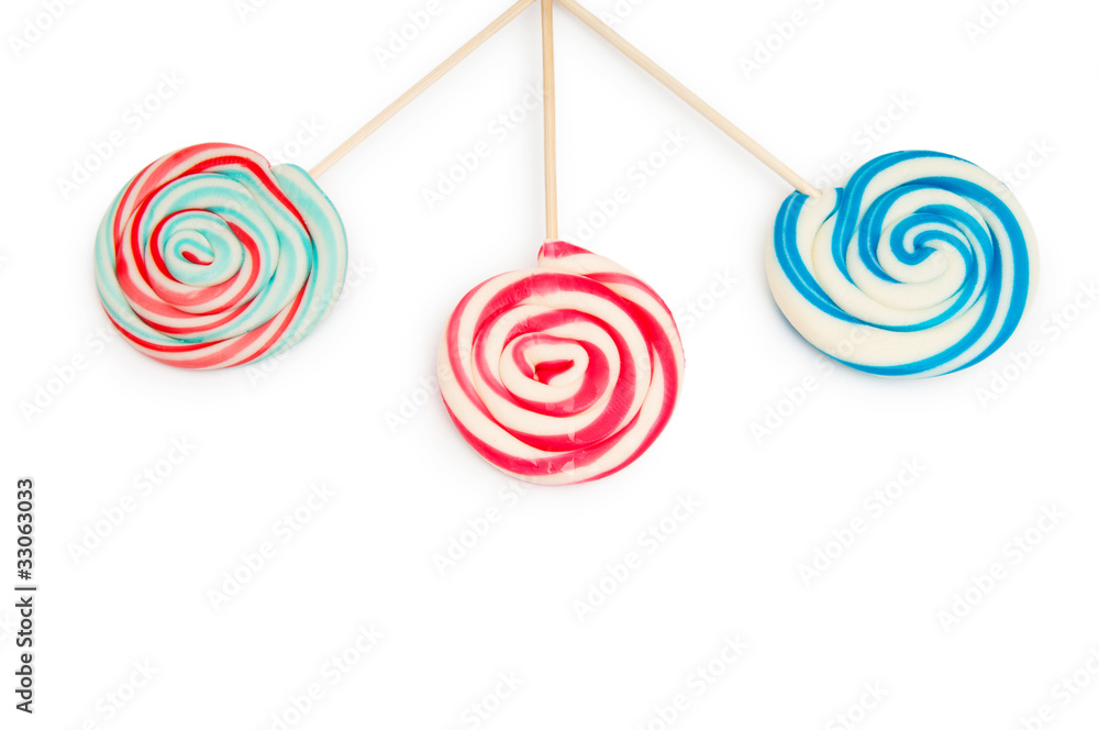 Colorful lollipop isolated on the white Colorful lollipop isolated on the white
