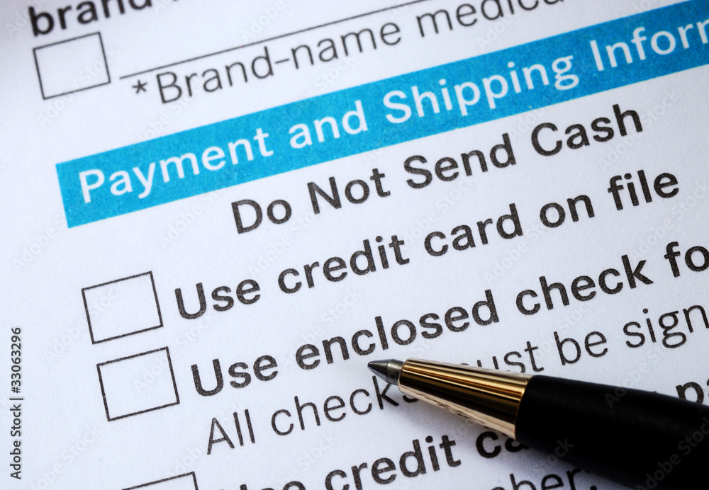 Make payment with Credit card or check concept online shopping Make payment with Credit card or check concept online shopping