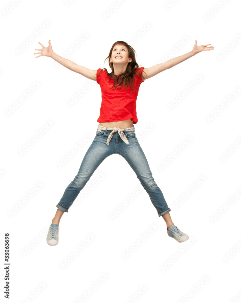 Obraz premium jumping teenage girl