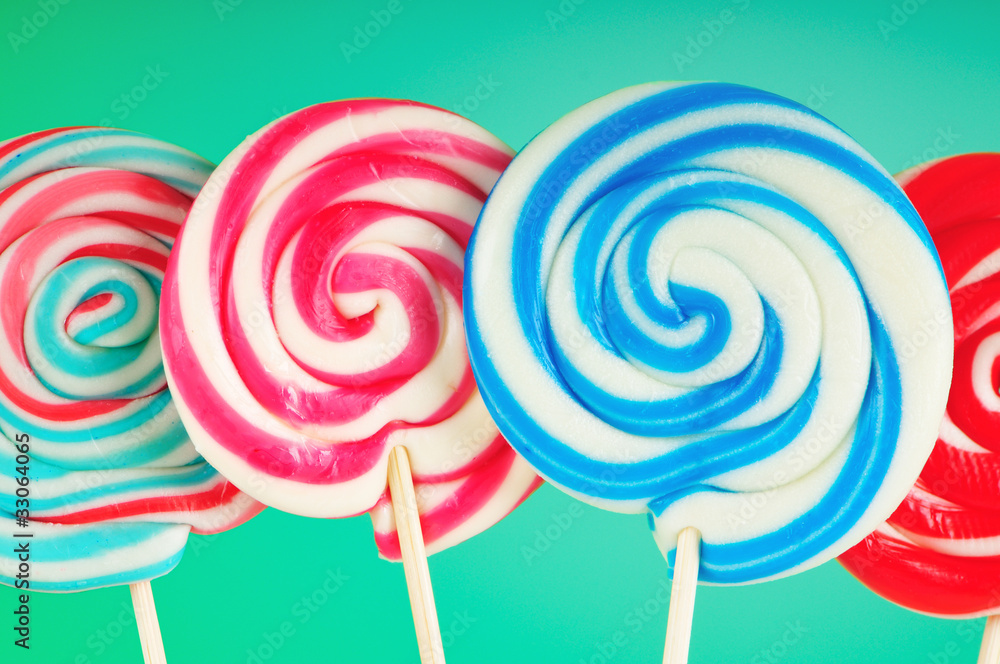 Colorful lollipop against the background Colorful lollipop against the background