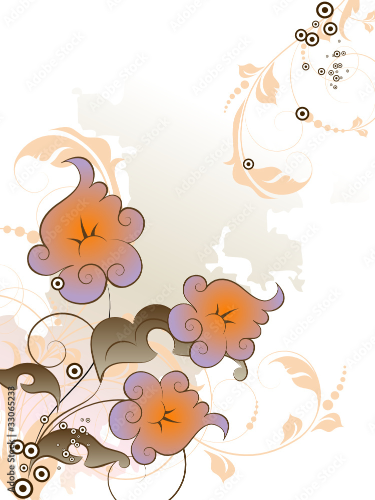 Fototapeta premium Abstract floral background in pastels