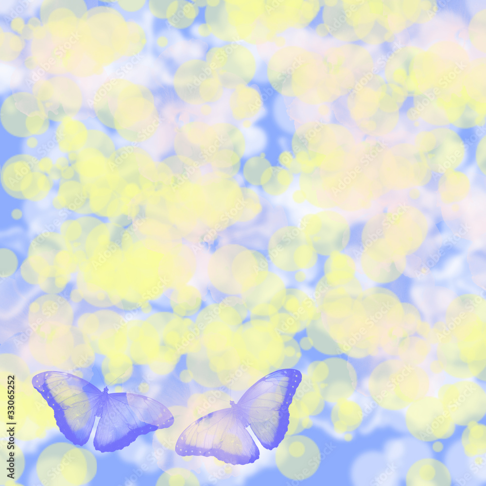 Abstract  background with  butterflies