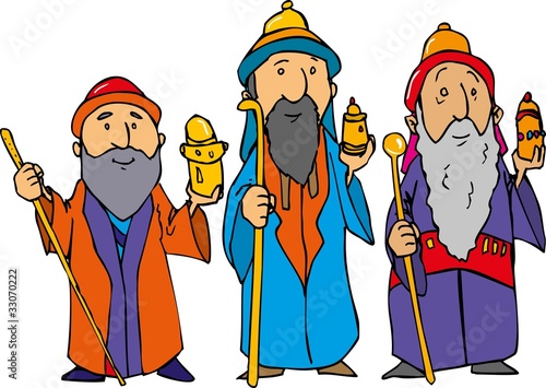 Cartoon of the three wise men