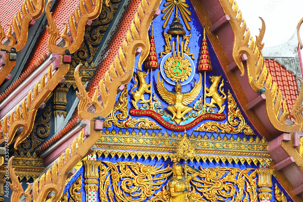 Roof temple in Bangkok, Thailand.