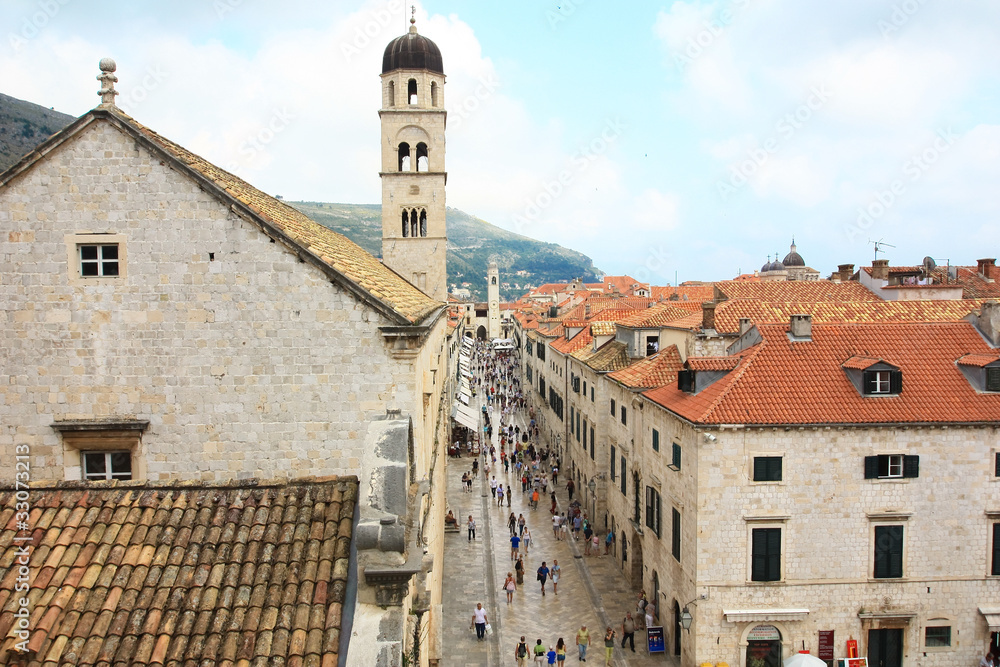 the main street of Dubrovnik