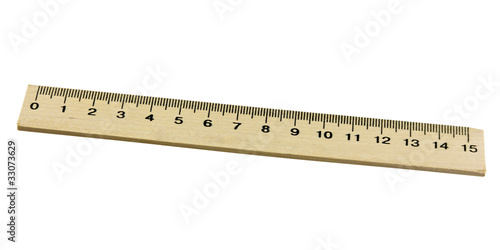 Metric wood ruler