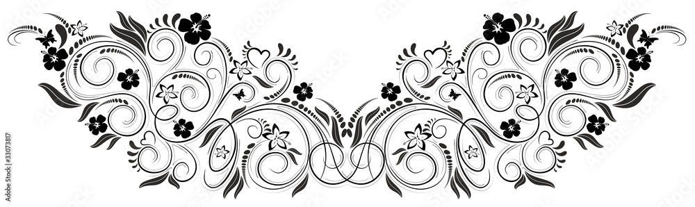 Tatuaggio Floreale-Floral Tattoo-Vector Tatuaggio Floreale-Floral Tattoo-Vector
