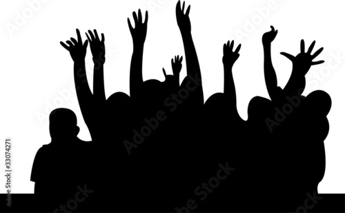 crowd of party people - vector
