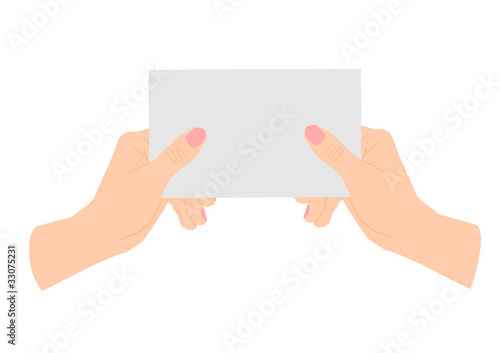 mani con biglietto da visita