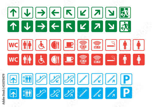 Navigation signs set