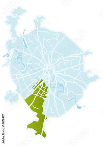 Moscow vector map