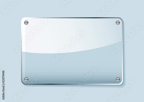Glass name tag
