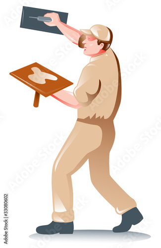 plasterer construction worker working