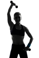 woman workout fitness posture weight training