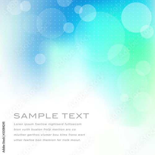 Abstract blue green background with translucent circles and dots #33084241
