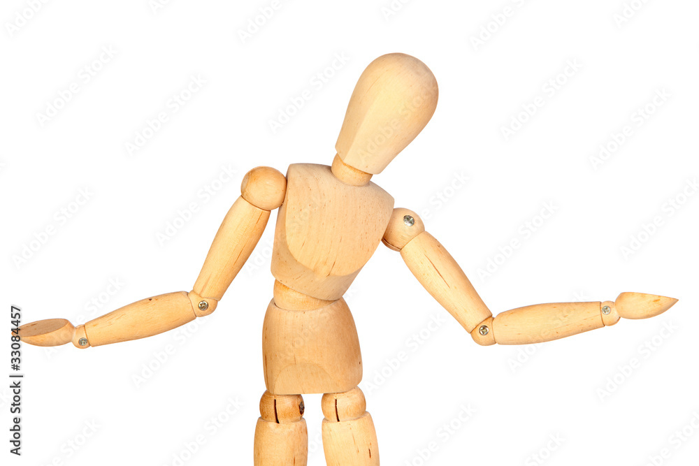 Undecided jointed wooden mannequin Undecided jointed wooden mannequin