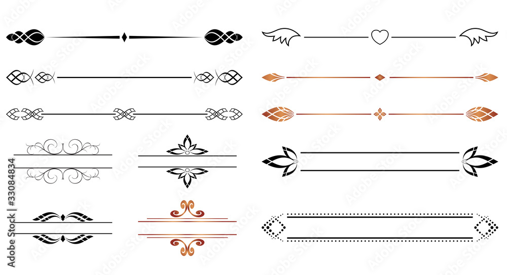 set - vector geometric separators for design set - vector geometric separators for design