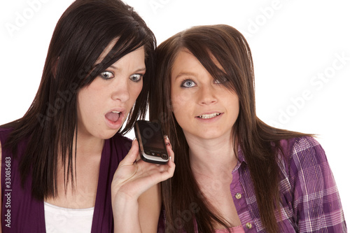girl shocked phone