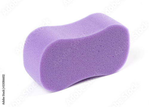 violet oval bath sponge