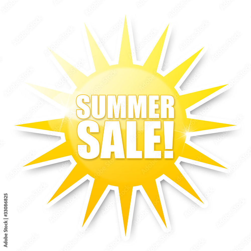 Fototapeta premium Summer Sale! Button, Icon