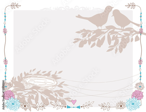 Bird and nest card.