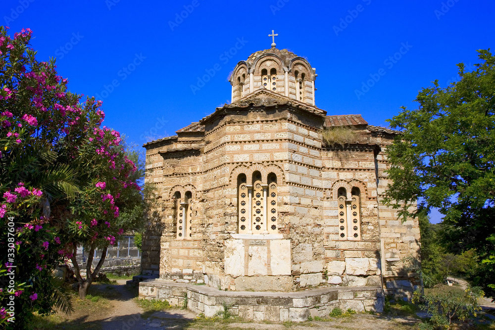 grèce; athènes; agora grecque : église agii apostolii grèce; athènes; agora grecque : église agii apostolii