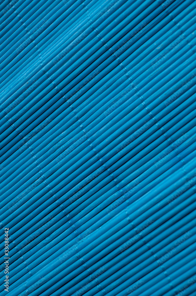 Obraz premium Blue bamboo Mat background