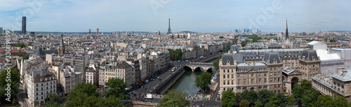 View of Paris from Notre Dame. Eiffel tower. France #33089899