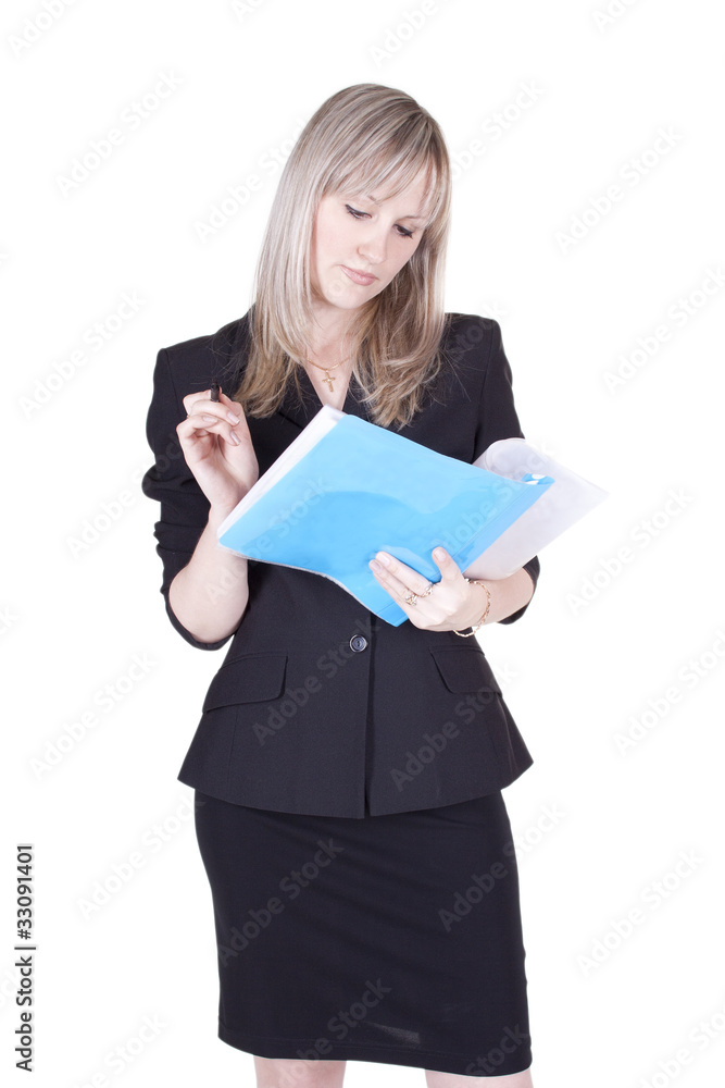Businesswoman with a folder