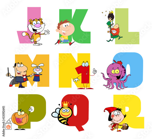 Joyful Cartoon Alphabet Collection 2