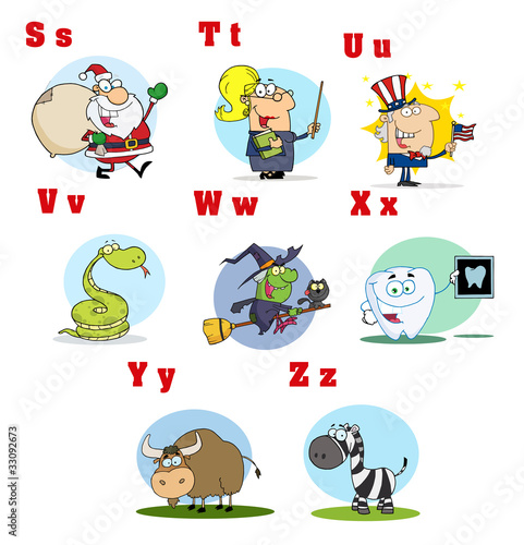 Funny Cartoon Alphabet Collection 3