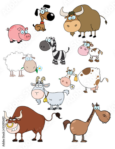 Cartoon Animals Raster Collection