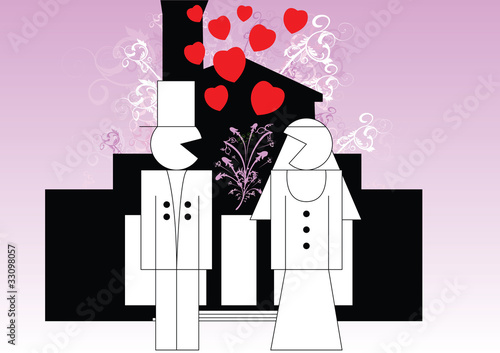 Just married background