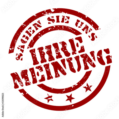 stempel sagen sie uns ihre meinung I