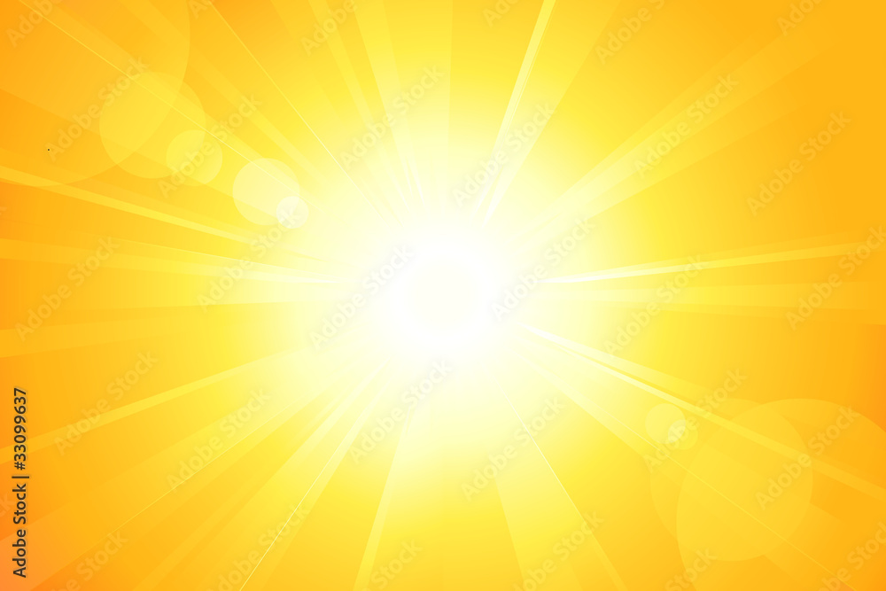 Obraz premium Jasne słońce wektor z flary