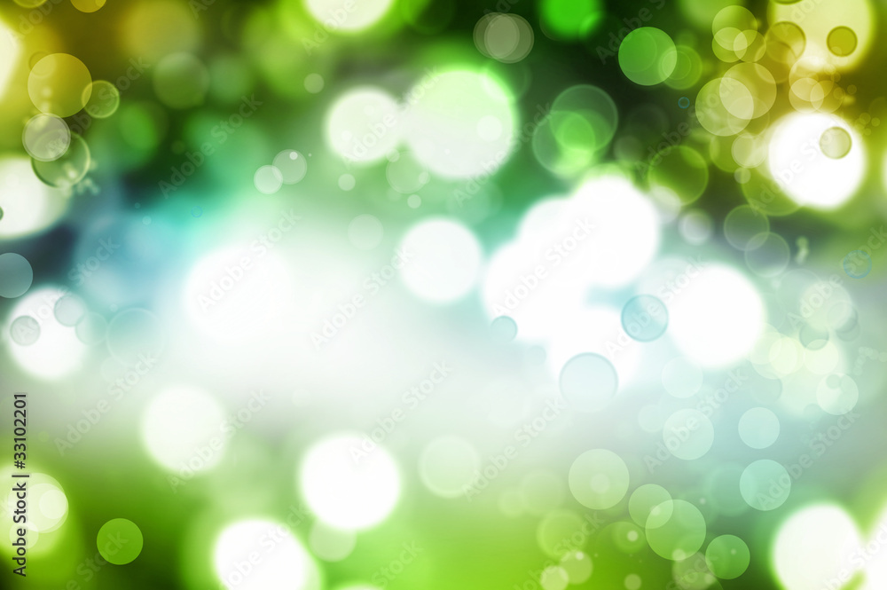 Blurred green bokeh lights abstract background Blurred green bokeh lights abstract background