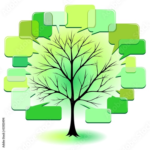 Albero Fumetti e Nuvolette-Comics Balloon Tree-Vector