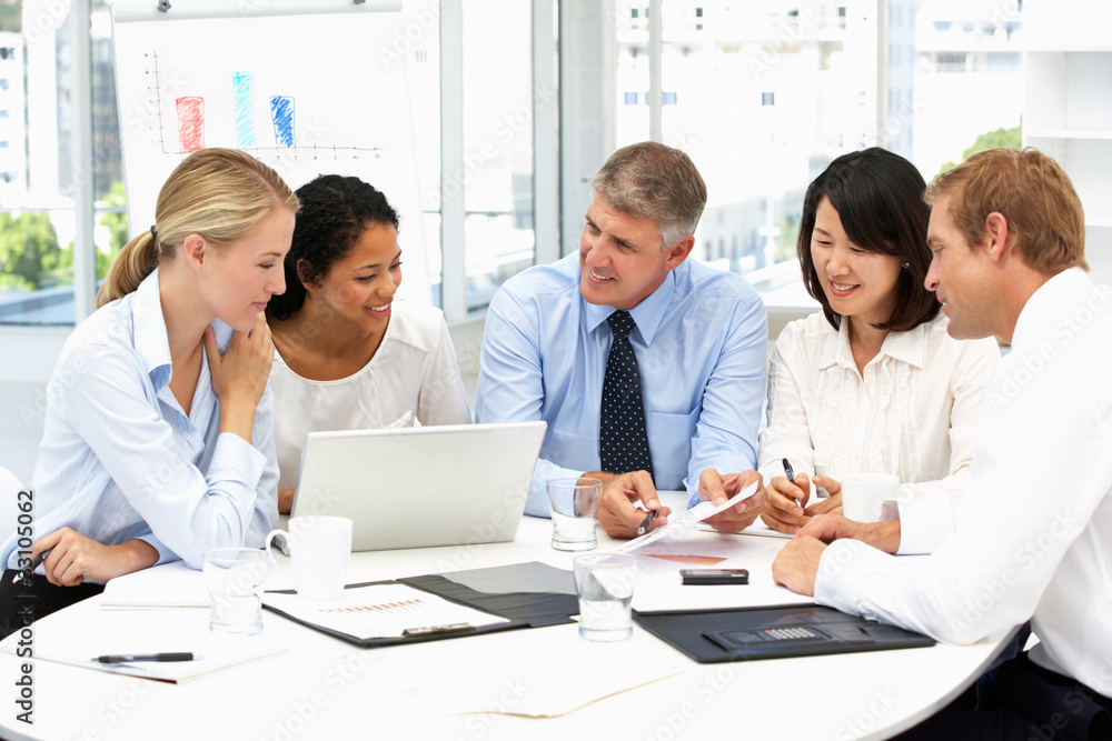 Business meeting in an office