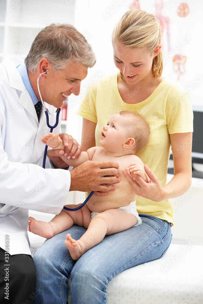 Pediatrician with baby Pediatrician with baby